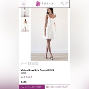 Short Bridal Watters Dress
